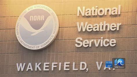 Wakefield national weather service - National Weather Service is your source for the most complete weather forecast and weather related information on the web. Skip Navigation. NOAA. weather.gov. ... National Weather Service; Wakefield, VA Weather Forecast Office; 10009 General Mahone Highway; Wakefield, VA 23888; 757-899-4200;